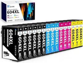 604XL spausdintuvo kasetės, skirtos "Epson" 604 kasetės, suderinamos su "Epson Expression Home XP-2200 XP-2205 XP-3200 XP-3205 XP-4200 XP-4205 Workforce WF-2910 WF-2930 WF-2935 WF-2950 (15 vnt.)