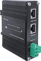 95W užgrūdintas pramoninis Gigabit PoE++ injektorius su DIN bėgiu ir sieniniu laikikliu 95W LTPoE++ maitinimo paskirstymo įrenginys