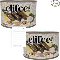 Elifce Ryžiais įdarytų vynuogių lapų dviguba pakuotė (2 x 400 g) - Yaprak Dolmasi - paruoštas maistas skardinėje - tradicinis patiekalas - daržovės + "Ben's Garden" užrašų knygelė