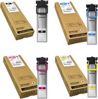 Epson originalios T11D140 (T11D1) juodos XL 69,9 ml + T11C2, T11C3, T11C4 žydros, purpurinės, geltonos, standartinės spalvos (23 ml) rašalo kasetės, Workforce-Pro WF-C5390, Workforce-Pro WF-C5390DW, WF-C5890