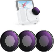 NEEWER ND filtrų rinkinys, suderinamas su "Insta360 GO Ultra" (ND8/ND16/ND32), prisukamų pilkų filtrų rinkinys, daugiasluoksnis HD optinis stiklas, plonas rėmelis, veiksmo kamerų priedai, FL-C50