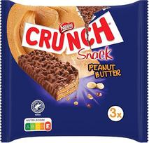 Nestlé Crunch Peanut Butter Bar, traškus šokoladinis batonėlis su žemės riešutų sviestu ir grūdais, 1 pakuotė (3 x 31 g)