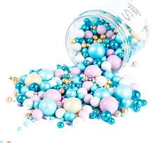 Super Streusel MeeresBlubb XL Crisper Balls Chocolate Balls Edible Cake Decoration Blue Underwater & Ice Worlds 190 g Pearls and Balls Sugar Decoration Sprinkles Cake Decoration Edible Edible Pearls