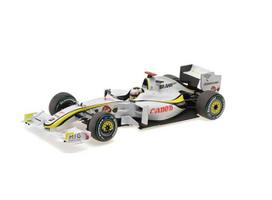 PRE-ORD3R Minichamps Modeliukas 1/18 2009 Brawn GP BGP001 Jenson Button Singapore GP, white/yellow/black