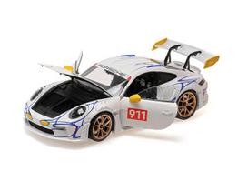 PRE-ORD3R Minichamps Modeliukas 1/18 2023 Porsche 911 (992) GT3RS, white/yellow