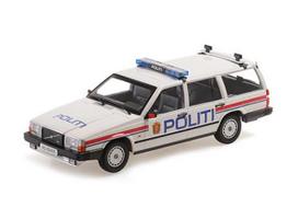 Minichamps Modeliukas 1/18 1986 Volvo 740 GL *Politi Norway*, white/red/blue