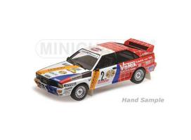 PRE-ORD3R Minichamps Modeliukas 1/18 1984 Audi Quattro A2 Schmidt Motorsport Demuth/Lux #2 Winners Int. Avd/Sth Hunsrück Rally, red/white