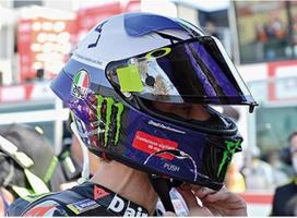 PRE-ORD3R Minichamps Modeliukas 1/8 2020 AGV Helmet Valentino Rossi MotoGP Misano Race 1, white/blue