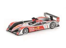 PRE-ORD3R Minichamps Modeliukas 1/43 Audi R10 Audi Sport Team Joest, Luhr/Premat/Rockenfeller, 24hrs Le Mans 2008