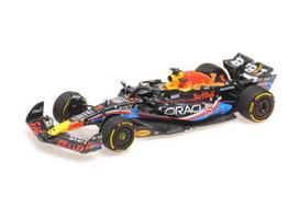 PRE-ORD3R Minichamps Modeliukas 1/43 2023 Oracle Red Bull Racing RB19 #1 Max Verstappen Winner Austin GP, blue/red/yellow