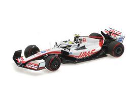 PRE-ORD3R Minichamps Modeliukas 1/43 2022 Haas F1 Team VF-22 Bahrain GP Mick Schumacher, white/red/black