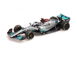 PRE-ORD3R Minichamps Modeliukas 1/43 2022 Mercedes-AMG PETRONAS W13E George Russell 3rd Australian GP, silver/blue