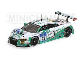 PRE-ORD3R Minichamps Modeliukas 1/43 2016 Audi R8 LMS Basseng/De Phillippi/ Rockenfeller/Scheider 24H Nurburgring *Resin series*, white/green