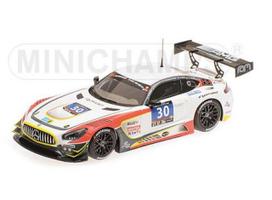 PRE-ORD3R Minichamps Modeliukas 1/43 2016 Mercedes-Benz AMG GT3 Team RAM White/Jäger /Onslow-Cole/Hall 24H Dubai 2016