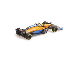 PRE-ORD3R Minichamps Modeliukas 1/43 2021 McLaren F1 Team MCL35M Bahrain GP Lando Norris, blue/orange
