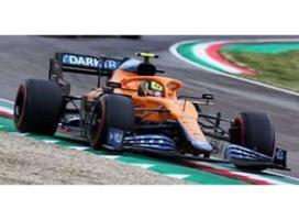 PRE-ORD3R Minichamps Modeliukas 1/43 2021 McLaren F1 Team MCL35M 3rd Place Emilia Romagna GP Lando Norris, blue/orange