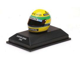 Minichamps Modeliukas 1/10 1985 Helmet Ayrton Senna, yellow/green
