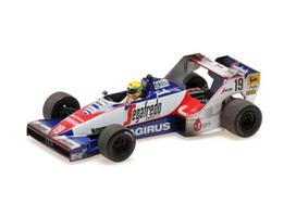 PRE-ORD3R Minichamps Modeliukas 1/43 1984 Toleman Hart TG183B Ayrton Senna 2nd Brazilian GP, Dirty Version