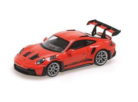 PRE-ORD3R Minichamps Modeliukas 1/87 2024 Porsche 911 (992) GT3 RS, red with silver wheels