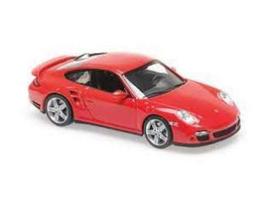 PRE-ORD3R Minichamps Modeliukas 1/87 2006 Porsche 911 Turbo (997), red