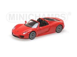 PRE-ORD3R Minichamps Modeliukas 1/87 2013 Porsche 918 Spyder, red