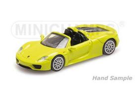 PRE-ORD3R Minichamps Modeliukas 1/87 2013 Porsche 918 Spyder, Gelbgrun