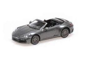 PRE-ORD3R Minichamps Modeliukas 1/87 2019 Porsche 911 (992) Carrera 4S Cabriolet, grey metallic