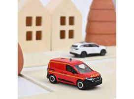 PRE-ORD3R NOREV Modeliukas 1/64 2023 Renault Kangoo Van Pompier, red/yellow