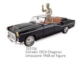 PRE-ORD3R NOREV Modeliukas 1/43 1968 Citroen 15CV Chapron Limousine with Figure, black