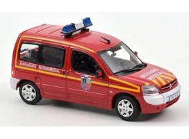 PRE-ORD3R NOREV Modeliukas 1/43 2004 Citroen Berlingo *Pompiers Secours Medical*, red