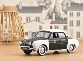 PRE-ORD3R NOREV Modeliukas 1/18 1958 Renault Dauphine *Police Pie*, black/white