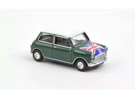 PRE-ORD3R NOREV Modeliukas 1/54 1964 Mini Cooper S, green with flag on bonnet