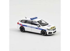 PRE-ORD3R NOREV Modeliukas 1/43 2018 Peugeot 308 SW *Police Municipale*, white/blue/yellow