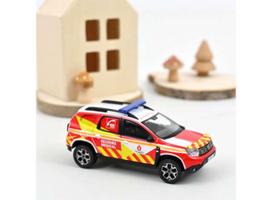 PRE-ORD3R NOREV Modeliukas 1/43 2020 Dacia Duster Pompiers *Secours Medical 57*, red/yellow