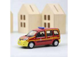 PRE-ORD3R NOREV Modeliukas 1/43 2013 Renault Kangoo Pompiers Secours Sante, red/yellow