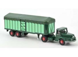 PRE-ORD3R NOREV Modeliukas 1/55 Unic Tractor & Trailer, green