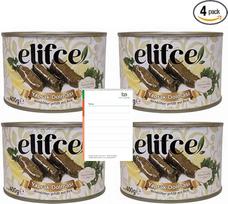 "Elifce" ryžiais įdarytų vynuogių lapų pakuotė (4 x 400g) - "Yaprak Dolmasi" - paruoštas maistas skardinėje - tradicinis malonumas - daržovės + "Ben's Garden" užrašų knygutės rinkinys