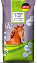 "Eggersmann Mein Pferdefutter Sensitive Cereal Grain Free" 15 kg - su sumažintu krakmolo ir cukraus kiekiu - idealiai tinka Kušingo, EMS, PSSM ir kanopų ligoms - arkliniai miuzeliai be liucernos skaidulų su dideliu struktūros kiekiu