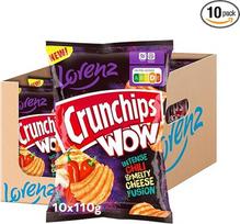 "Lorenz Crunchips Wow Chili & Melty Cheese", 10 x 110 g, be glitimo