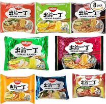 "Nissin Damae" greito paruošimo makaronai "Ramen", 8 skonių - Tonkotsu, vištienos, jautienos, jūros gėrybių, aštrių sezamų, anties, Tokijo sojų padažo (8 x 100 g)