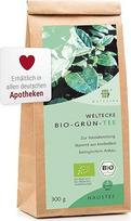 "Weltecke Sencha" ekologiška žalioji arbata 300 g palaidos, šviežios, kontroliuojamos ir išpilstytos Vokietijoje Ekologiška žalioji arbata su švelniu rūgščiu aromatu Ekologiška žalioji arbata su kofeinu Natūraliai veganiška
