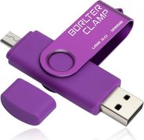 128GB OTG USB atmintinė su dviguba USB 3.0 atmintine ir "Micro USB" jungtimi, skirta "Android" išmaniesiems telefonams, planšetiniams kompiuteriams ir kompiuteriams (violetinė)