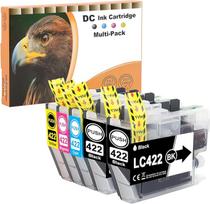 D&C LC422 spausdintuvo kasetės suderinamos su Brother LC-422 LC422XL Multipack, skirtos Brother MFC-J5340DW MFC-J5345DW MFC-J5740DW MFC-J5740DW MFC-J6540DW MFC-J6940DW (juoda, žydra, purpurinė, geltona, 5 vnt.)