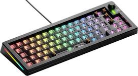 Glorious Gaming GMMK 3 Barebones: Gaming-Tastaturset mit Knopf, 65 % mechanische Tastatur, modulares Dichtungssystem, Hot-Swap MX-5-Pin, Schalldämmung, Aluminium-Schalterplatte, ISO / EU - Schwarz