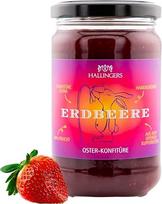 Hallingers Velykų uogienė "Strawberry" - velykinės dovanos velykiniams krepšeliams, rankomis maišyta uogienė velykiniams pusryčiams (stiklinė) - dovana vasarą ir puiki grilio dovana | Sveikiname nemokamai