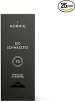J. Hornig ekologiška juodoji arbata, juodoji arbata piramidės formos piramidės formos maišelyje, aromatinga, pikantiško skonio, sertifikuota kaip ekologiška, 25 biologiškai suyrantys arbatos maišeliai