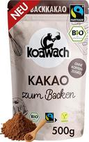 koawach Ekologiški kepimo kakavos milteliai - be kofeino, veganiški, sąžininga prekyba. Natūrali, be pridėtinio cukraus ar skonių. Puikiai tinka kepimui, geriamajam šokoladui. Uždaromos pakuotės (500 g)