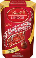 Lindt Lindor šokolado rutuliukai pieniniai | 375 g Cornet | Pieninis šokoladas su minkštu tirpstančiu įdaru | Šokoladinė dovana | Šokoladinė dovana