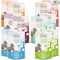 MjAMjAM Premium drėgnas maistas katėms, "Squeeze Mix Pack III", 12 vnt. (12 x 125 g), be grūdų, su papildoma mėsa