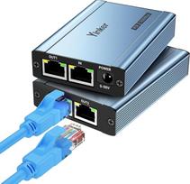 POE LAN skirstytuvas Ethernet nuo 1 iki 3, Yinker 1000Mbps LAN tinklo skirstytuvas 3 prievadų RJ45 skirstytuvas Cat5e/6/7/8 kabeliui, skirtas POE IP kamerai